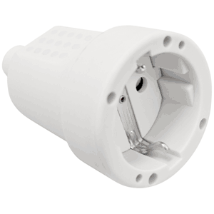 Base de PVC IP44 10-16A blanca