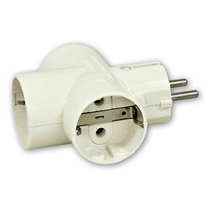 Triple schuko con protectores