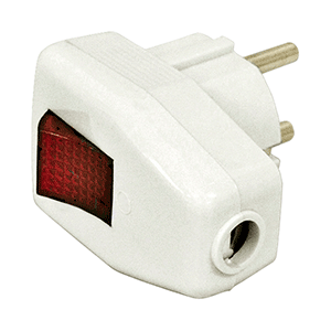 Clavija schuko con interruptor 16A 