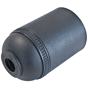 Portalámparas liso E27 negro