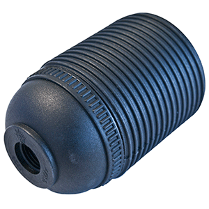 Portalámparas con rosca E27 negro 