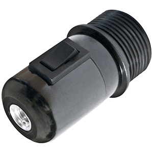 Portalámparas con interruptor E27 negro 