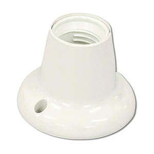 Zócalo recto E27 blanco 