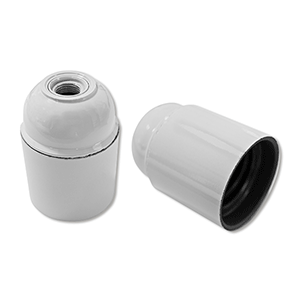 Portalámparas liso E27 blanco