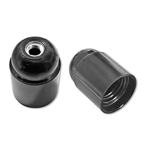 Smooth lamp holder E27 Black