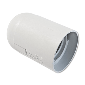 Portalámparas liso de resina E27 blanco