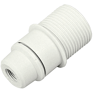 Portalámparas de rosca E14 con tope blanco