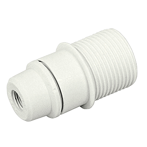 Portalámparas de rosca E14 con tope blanco 