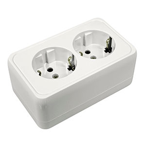 Base de dos tomas T/T 16A Serie 65