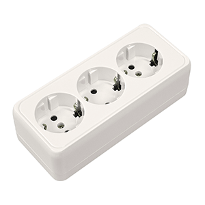 Base de tres tomas T/T 16A Serie 65