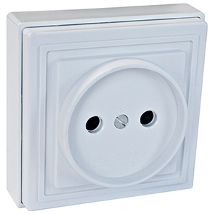 Base 10A de superficie blanco