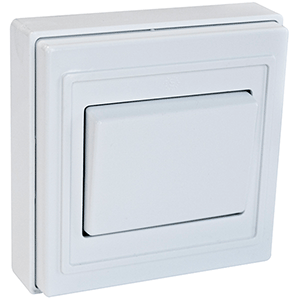 Doble base schuko de superficie blanco