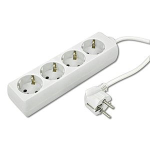 Base de 4 tomas y cable 3x1mm² 1.5m