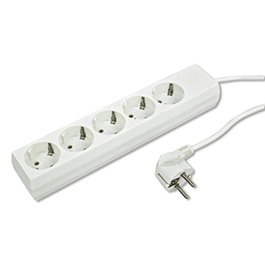 Base de 5 tomas y cable 3x1mm² 1.5m