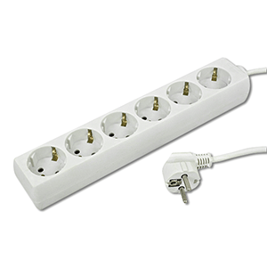 Base de 6 tomas y cable 3x1mm² 1.5m