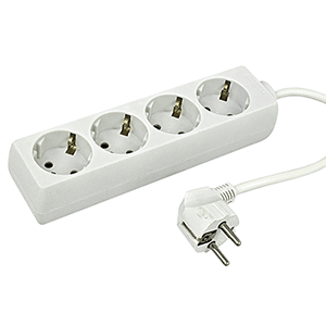 Base de 4 tomas con cable 3x1.5mm² 1.5m