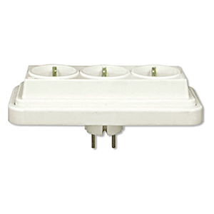 Base de 3 tomas T/T con clavija