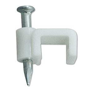 Grapa para cable paralelo 2x1.5mm² 1 blanca 100 uds