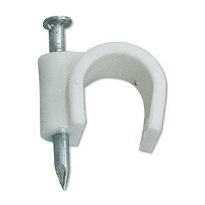 Grapa para manguera 3x1mm² 7 blanca 100 uds