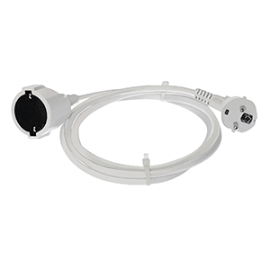 Alargo manguera con clavija y base 16A 3x1.5mm² 3m blanca