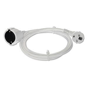 Alargo manguera con clavija y base 16A 3x1.5mm² 10m blanca
