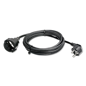 Alargo manguera con clavija y base 16A 3x1.5mm² 3m negro