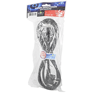 Alargo manguera con clavija y base 16A 3x1.5mm² 10m negro