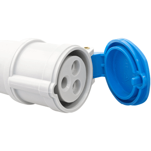 Convertidor de clavija schuko a base CETAC 3x1.5mm² 3m