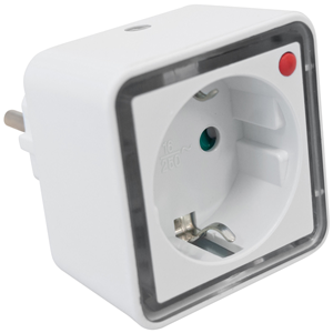 Adaptador schuko con luz de noche y sensor crepuscular  