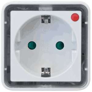 Adaptador schuko con luz de noche y sensor crepuscular  