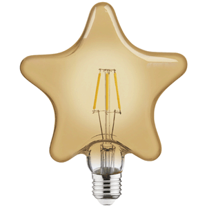 Lámpara star de filamento LED E27 6W 2200K