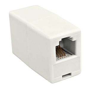 Empalme de teléfono 6P4C 1H-1H blanco