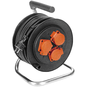 Enrollacable H05RN-F 25m 3x2.5mm² 285mm 3 tomas schuko