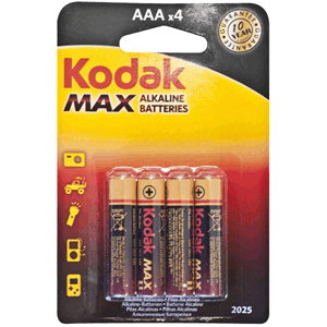 Pila alcalina Kodak LR03 1.5V 4 uds 