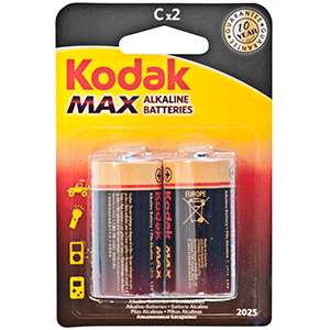 Pila alcalina Kodak LR14 1.5V 2 uds 
