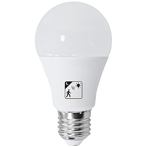 Lámpara LED con  sensor creep + movimiento E27 12W 4000K