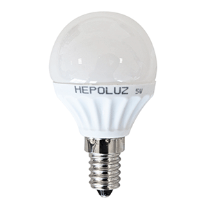 Lámpara opal esférica SMD LED E14 7W 6000K