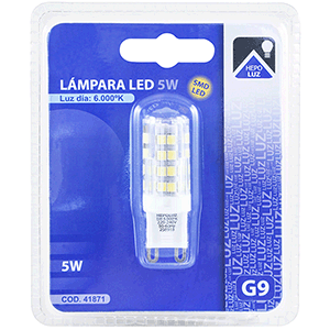 Lámpara LED G9 5W 6000ºK