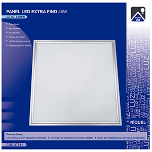 Panel LED cuadrado 48W 6000ºK