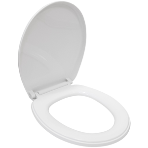 Soft closing toilet seat PP white