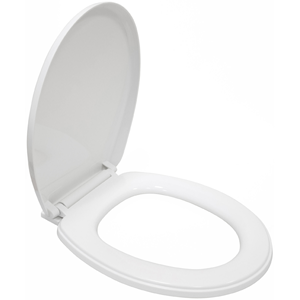 Soft closing toilet seat PP white