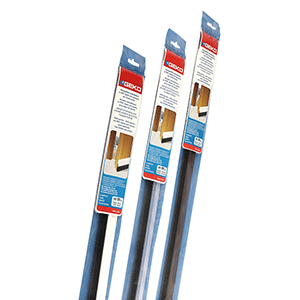 Burlete adhesivo en PVC rígido con cepillo 1m blanco