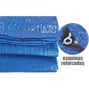 Toldo impermeable reforzado 4x6m azul