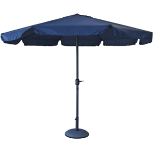 Parasol con volante 3m con manivela azul