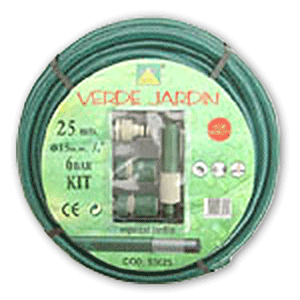 Manguera de jardín con accesorios 15x20mm 5/8'' 15m