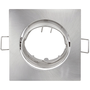 Aro aluminio cuadrado básico niquelado satinado